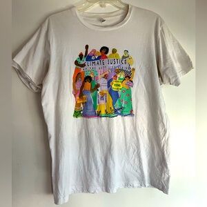 Size medium graphic tee. Climate justice